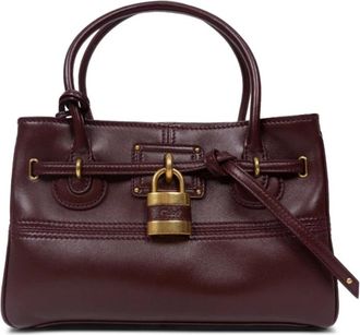 Chlo&eacute; Small Paddington Sling Top-Handle Bag - Dames - Tassen - Rood - Maat: ONE Size Zijde