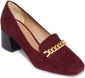 Bernardo Avery Chain Loafer in Aubergine Kid Suede at Nordstrom Rack, Size 7.5