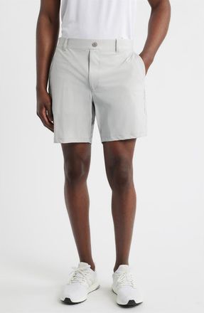 Johnnie-O Fusionn Stretch Nylon Chino Shorts in Quarry at Nordstrom, Size 38
