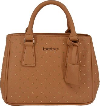 Bebe Sagan Studded Mini Satchel in Camel at Nordstrom Rack
