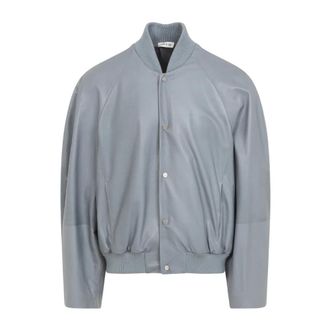 Fear of God 9 Raglan Bomber Jacket - Heren - Bomber jackets - Grijs - L - Leer - Jassen