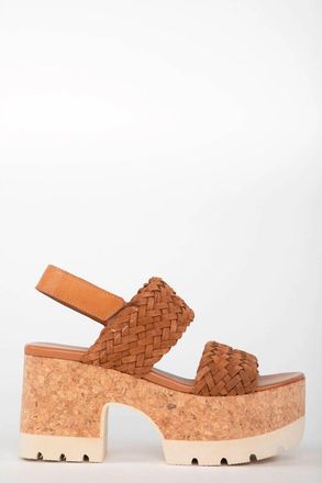 Homers Womens Venice Braided Wedge Sandals In Trenza Suede Cuir