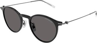 Montblanc Grey Oval Mens Sunglasses MB0097S 005 50