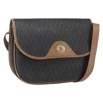 Dior Pre-owned Cross Body Bags, female, Black, Size: ONE SIZE Pre-owned Vintage PVC Honeycomb Shoulder Bag