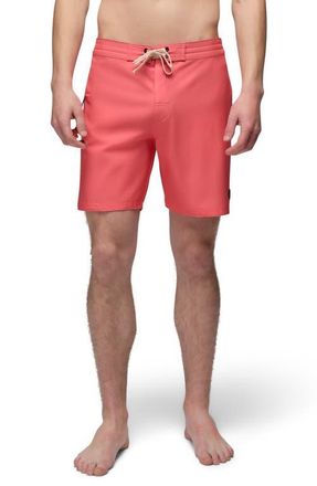 Prana Fenton Board Shorts in Guava at Nordstrom, Size 34