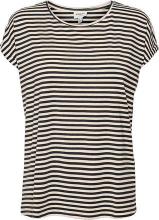 Vero Moda Gestreept T-shirt met ronde hals en korte mouwen