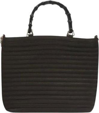 Gucci Pre-owned Handbags, female, Brown, Size: ONE SIZE Pre-owned Nylon Handbag