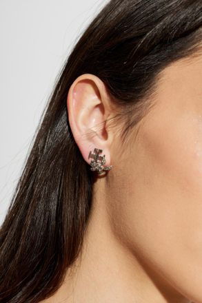 Tory Burch Asymmetrical Shape Earrings, Womens, Silver