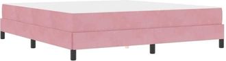 vidaXL Vidaxl - Cama Box Spring Con Colch&oacute;n Rosa 180 X 200 Cm Terciopelo