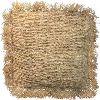 Bazar Bizar Cojín de rafia natural 60x60
