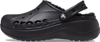 Crocs (WMNS) Crocs Baya Platform Lined Clog Sandals Black 208708-001
