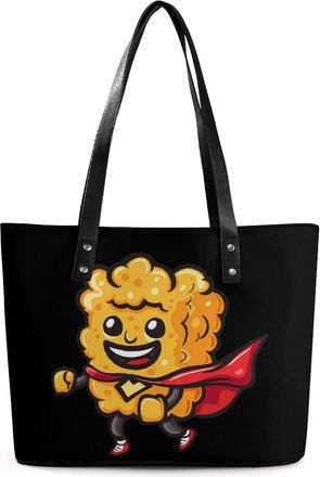 Generic Super Hero Chicken Nuggets Tote Bags for Women Cute Shoulder Purses Handbags