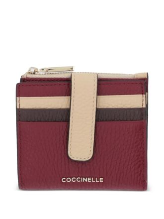Coccinelle striped zip wallet - Red