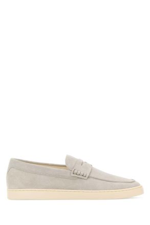 Brunello Cucinelli Brunello Cucinelli Light Grey Suede Loafers