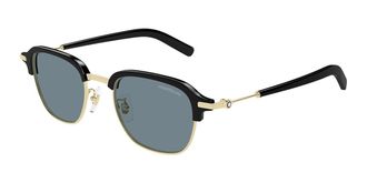 Montblanc MB0390S Asian Fit 002 Mens Sunglasses Gold Size 50