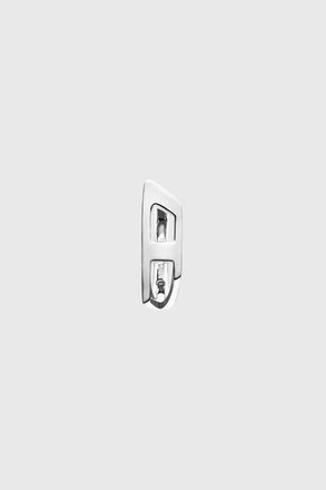 Diesel Stainless steel hoop earring - Earrings - Unisex - Silver