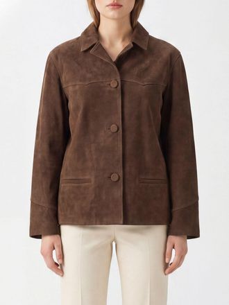 Tory Burch Giacca corta a camicia in camoscio con collo classico