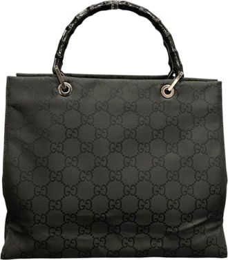 Gucci Black Nylon Tote Bag (Pre-Owned)