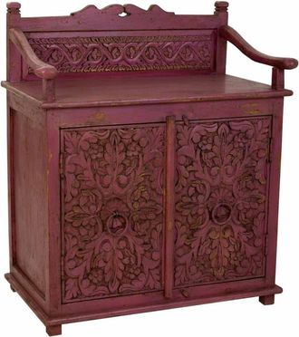 Wanderlust Deco Aparador de madera rosa 70x42x85 cm