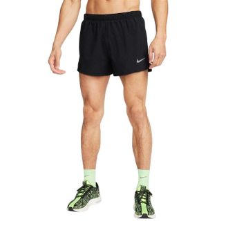 Nike Heren hardloopshorts (Zwart/Zilver)
