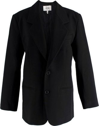 Frame Denim Black Single Breasted Blazer Size XS