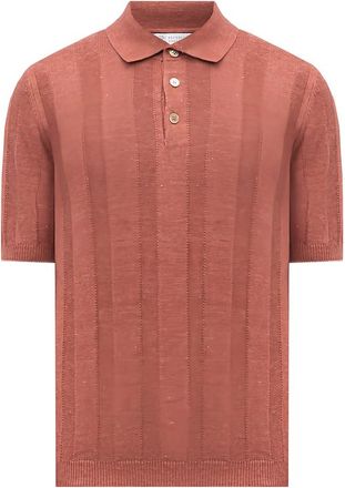 Brunello Cucinelli Wide Rib Knit Polo