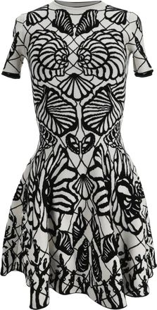 Alexander McQueen shell-print mini dress - women - Viscose - S - White