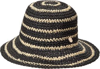 Bruno Magli Striped Crochet Straw Bucket Hat