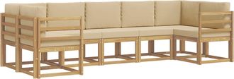 vidaXL Conjunto De Sof&aacute;s De Exterior 7 Uds. Y Beige Vidaxl