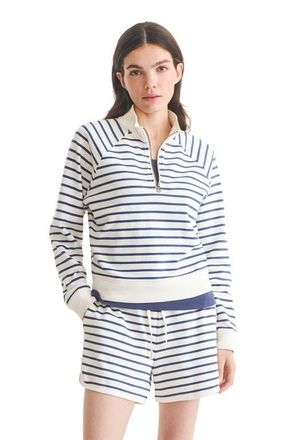 primary Womens Fit Stripe Short in Sunwashed Navy Ivory Stripe at Nordstrom, Size Xx-Large