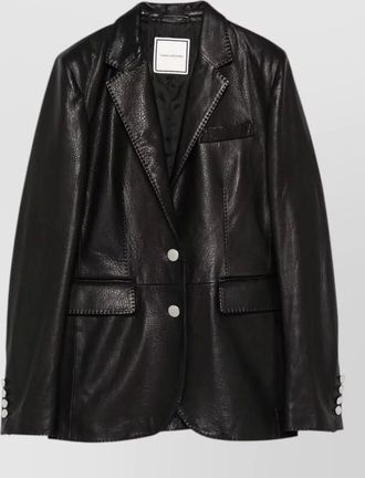 Tagliatore leather blazer
