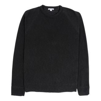 James Perse Pullover Raglan Vintage in Cotone - - Knitwear - Uomo - Nero - S