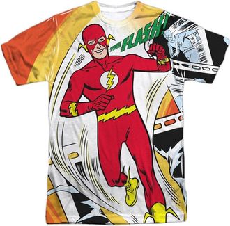 Gildan Justice League of America Filmstrip Short Sleeve Adult Poly Crew Tee / T-Shirt