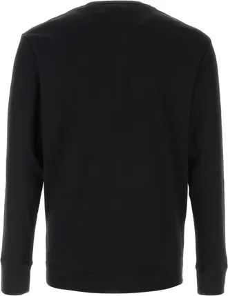 Burberry Mens Black Stretch Cotton T-Shirt Exterior: Elastane T-shirts And Polos