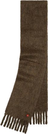 Tory Burch Sciarpa a fiori con frange - Marrone