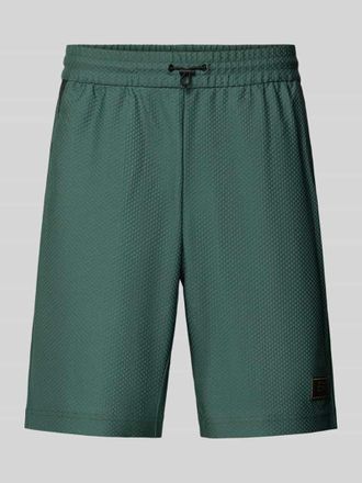 Emporio Armani Regular Fit Shorts mit Strukturmuster in Gruen, Gr&ouml;&szlig;e M