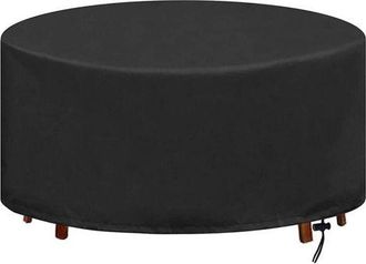 OEM Funda Protectora Para Mesa, Impermeable Y Resistente Al Viento, Para Mesa Redonda, De Tela Oxford 420d, Para Muebles De Jard&iacute;n (&oslash;128x71cm)