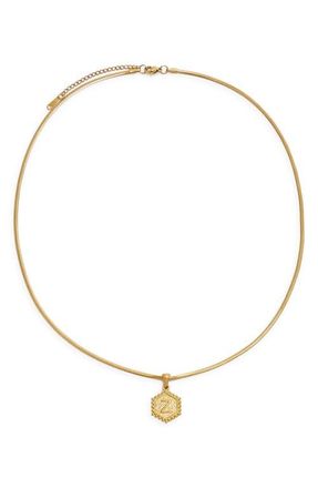 Petit Moments Initial Pendant Necklace in Gold-Z at Nordstrom