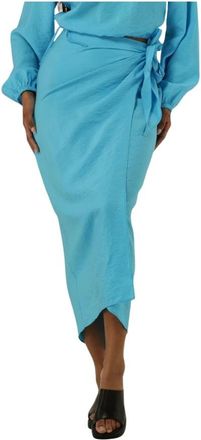 Envii Blauwe Midi Rok Enmallorca 6891 - Dames - Midirokken - Blauw - XS - Rokken