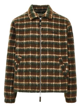 Bird Wbyouth checked zip jacket - men - Polyester - S - Brown