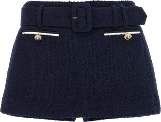 Self Portrait Shorts - Dames - Bermuda - Blauw - M - Korte Broeken