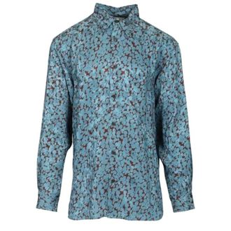 Dries Van Noten Casual Shirts, male, Blue, Size: M Croom Shirt