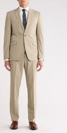 The Savile Row Company Micro Check Suit in Olive at Nordstrom Rack, Size 46Regular