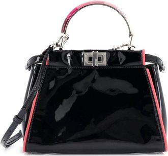 Fendi Fendi Resin Handle Peekaboo Bag Patent Mini (Authentic Pre-Loved)