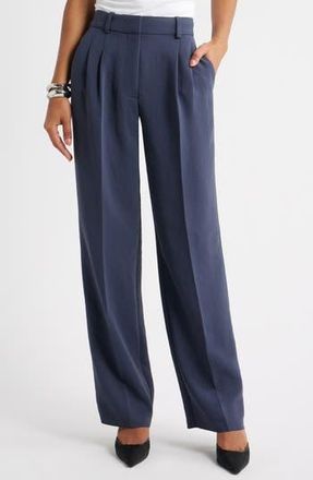Open Edit The Curator Trousers in Navy Blue at Nordstrom Rack, Size 10