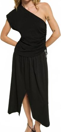 Nation Ltd Vida Midi Skirt In Jet Black