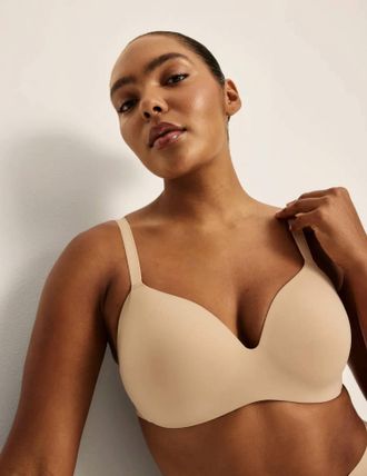 Knix Wireless Wingwoman Contour Bra In Warm Sand