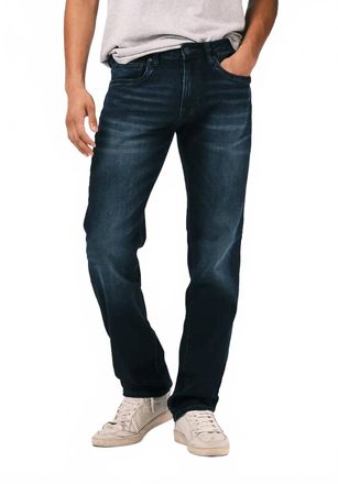 Buffalo David Bitton Straight Leg Six Jeans In Deep Indigo
