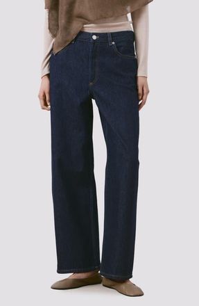 Mango Low Rise Straight Leg Jeans in Open Blue at Nordstrom, Size 12
