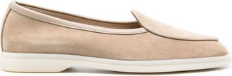 Scarosso Livia almond-toe suede loafers - women - Suede - 39.5 - Neutrals